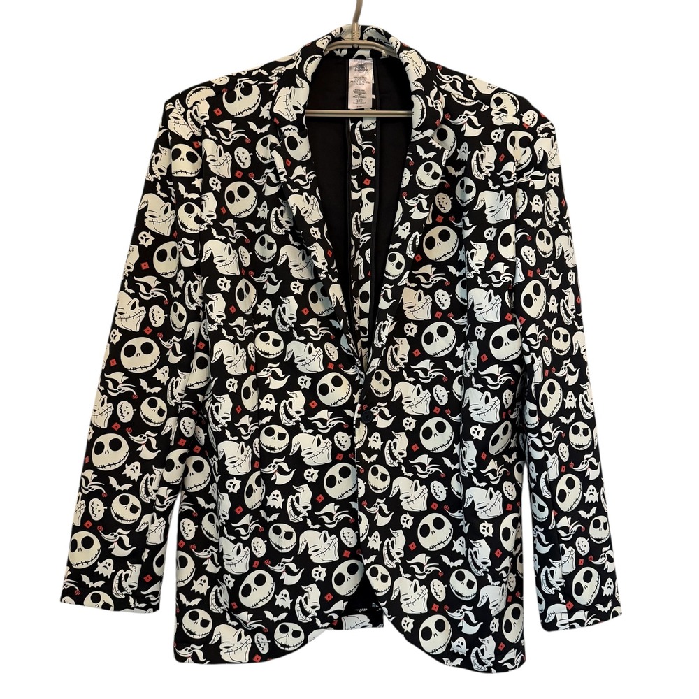 Disney Nightmare Before Christmas Skellington Glow in Dark Jacket Blazer L/XL - Picture 4 of 15